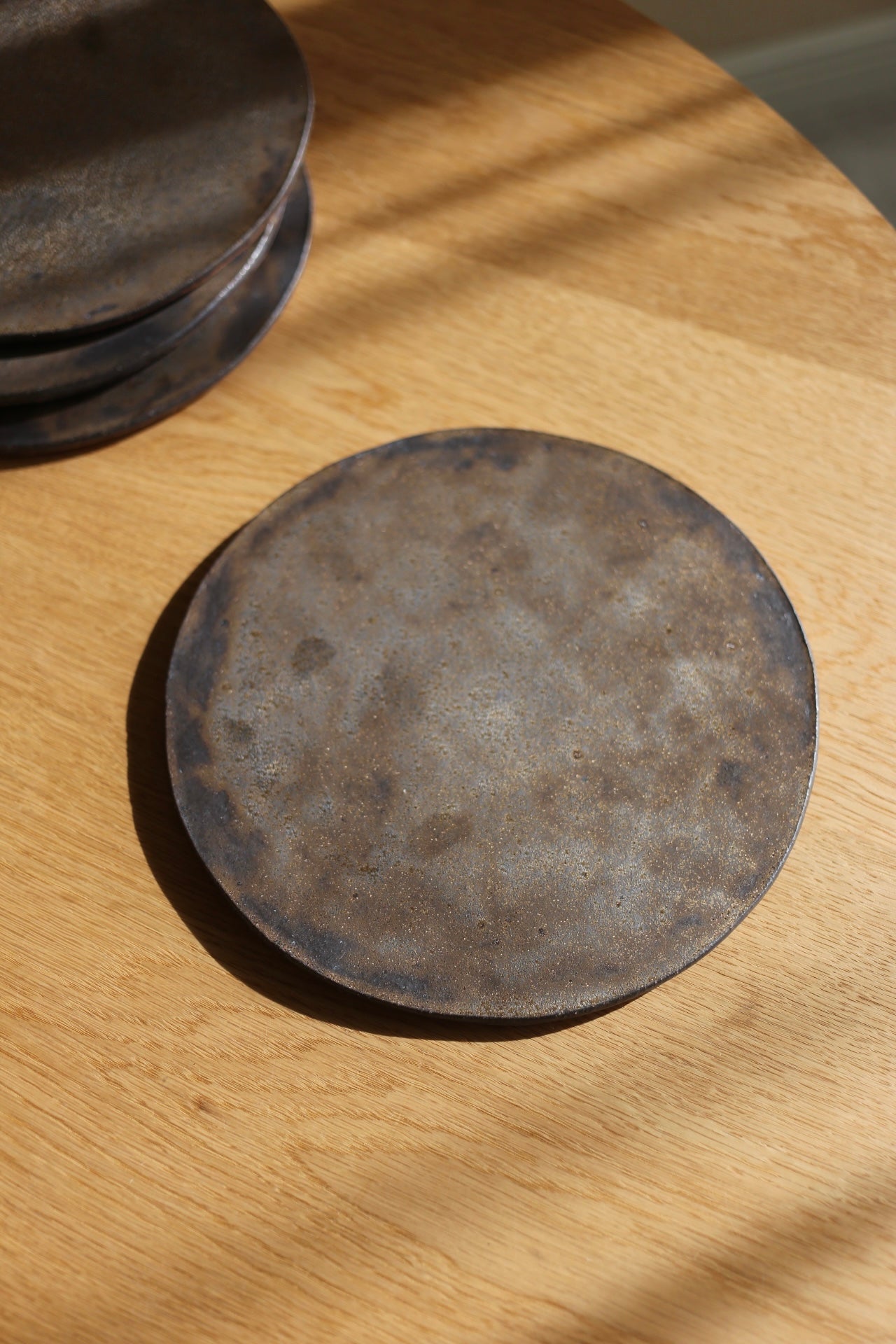 【厚川文子 Fumiko Atsukawa】21cmフラット皿 Plate